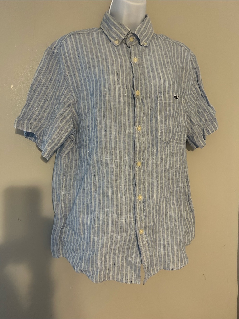 NWT Men’s Vineyard Vines 100% linen Short-Sleeve Button-Down Shirt